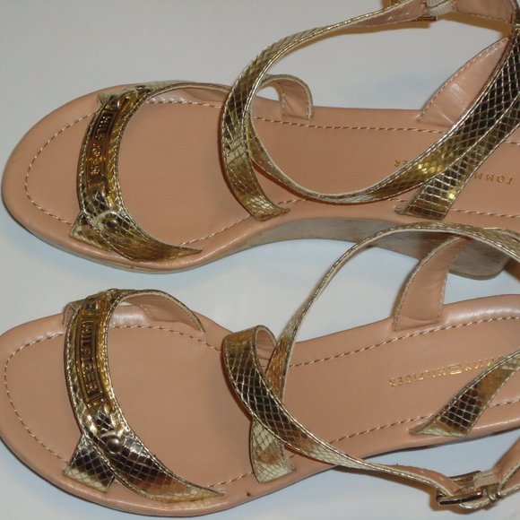 Gold Cork Wedge Sandal - Picture 14 of 16